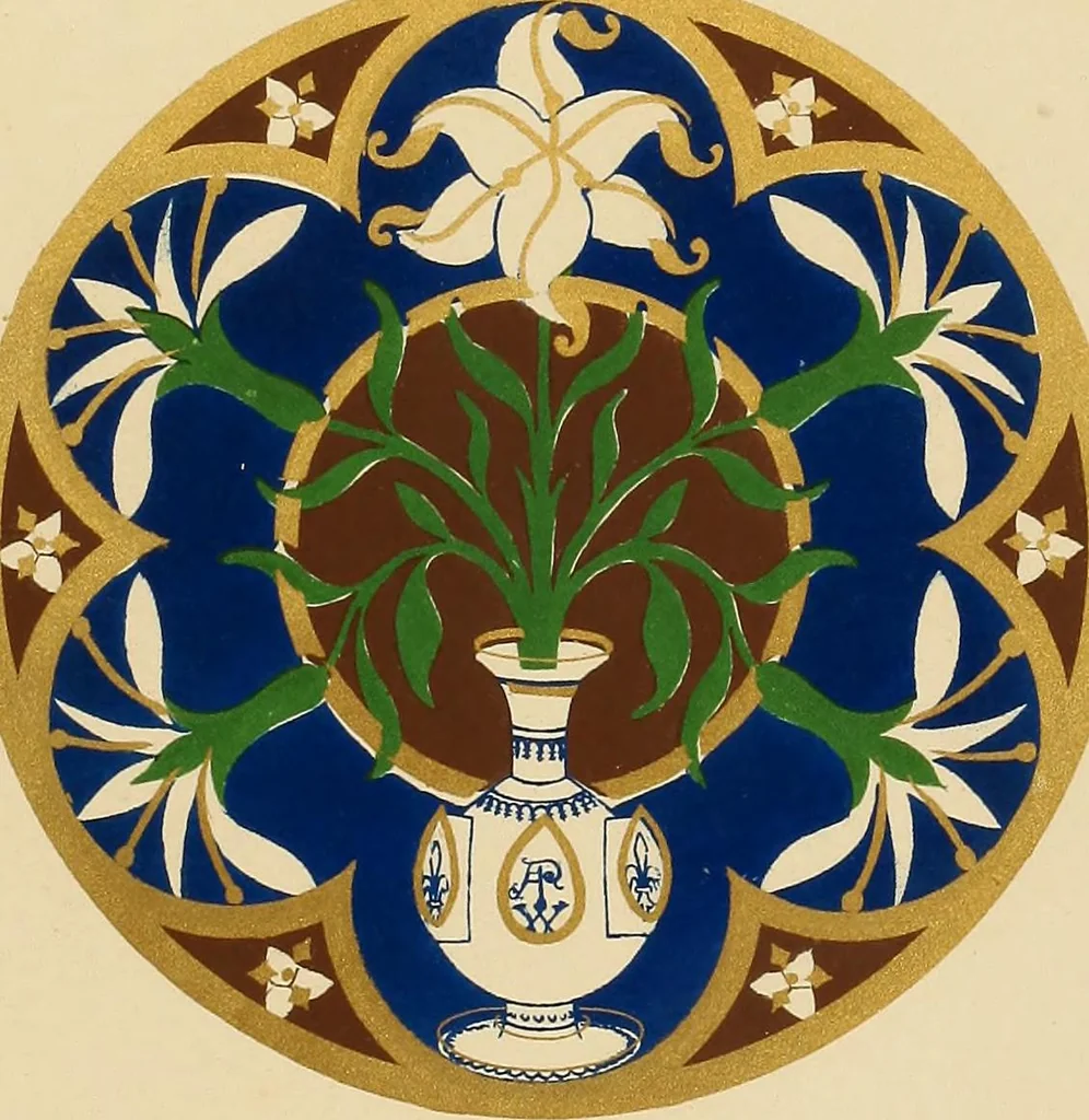 An illustration from Floriated ornament: a series of thirty-one designs, 1849, leaf 7
