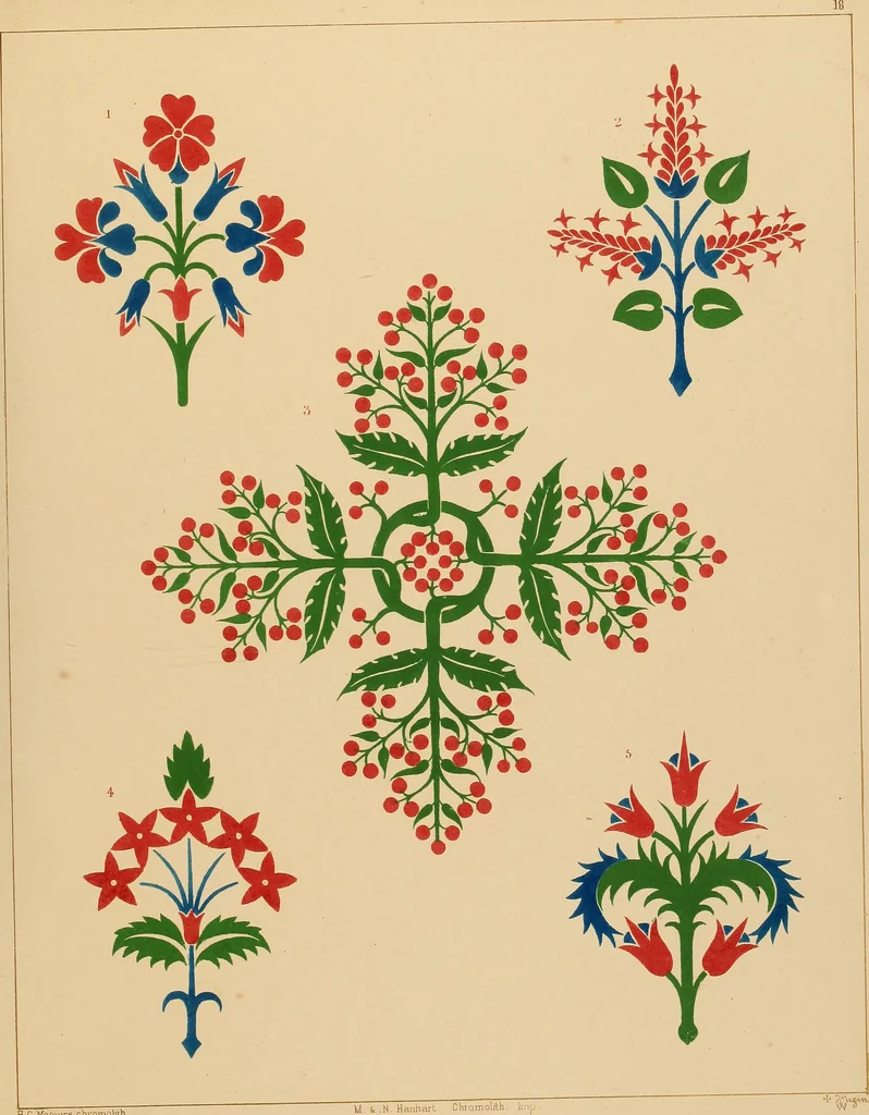 An illustration from Floriated ornament: a series of thirty-one designs, 1849, leaf 79