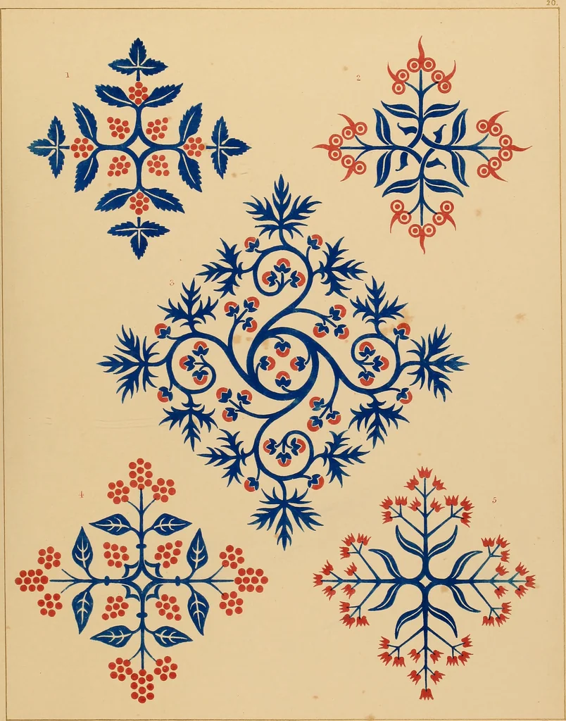 An illustration from Floriated ornament: a series of thirty-one designs, 1849, leaf 87