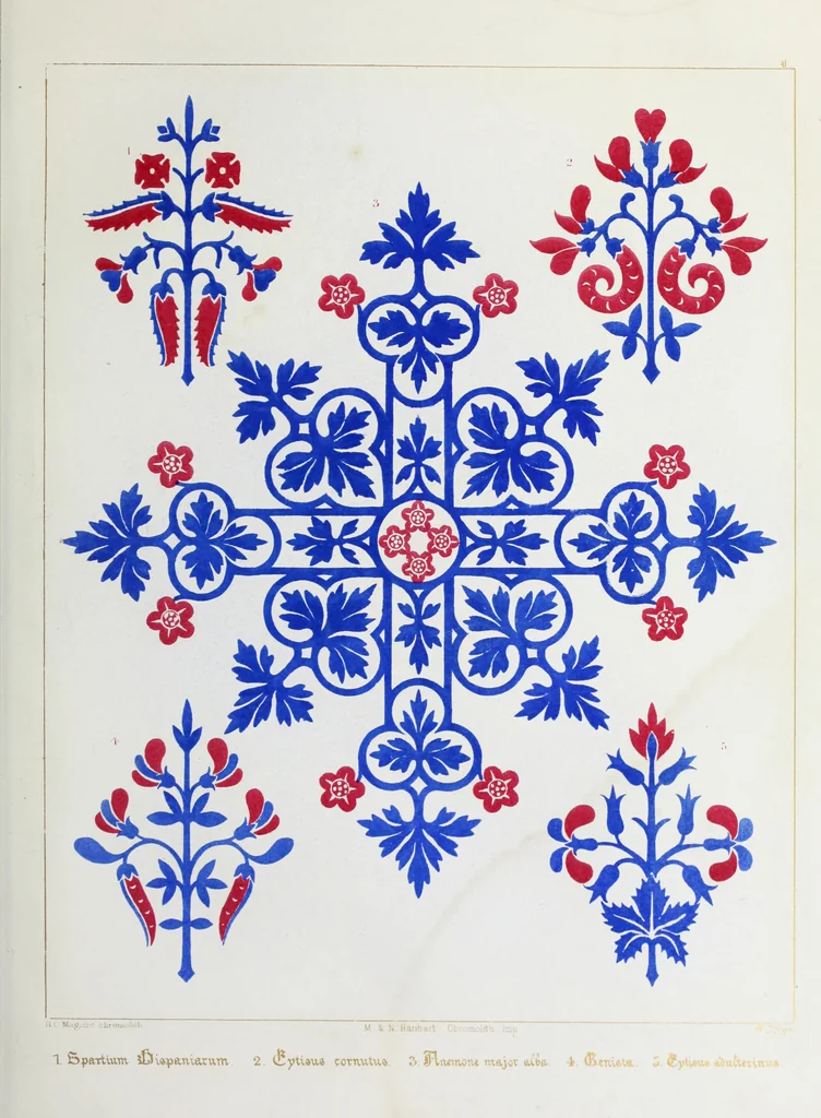 An illustration from Floriated ornament: a series of thirty-one designs, 1849, leaf 28