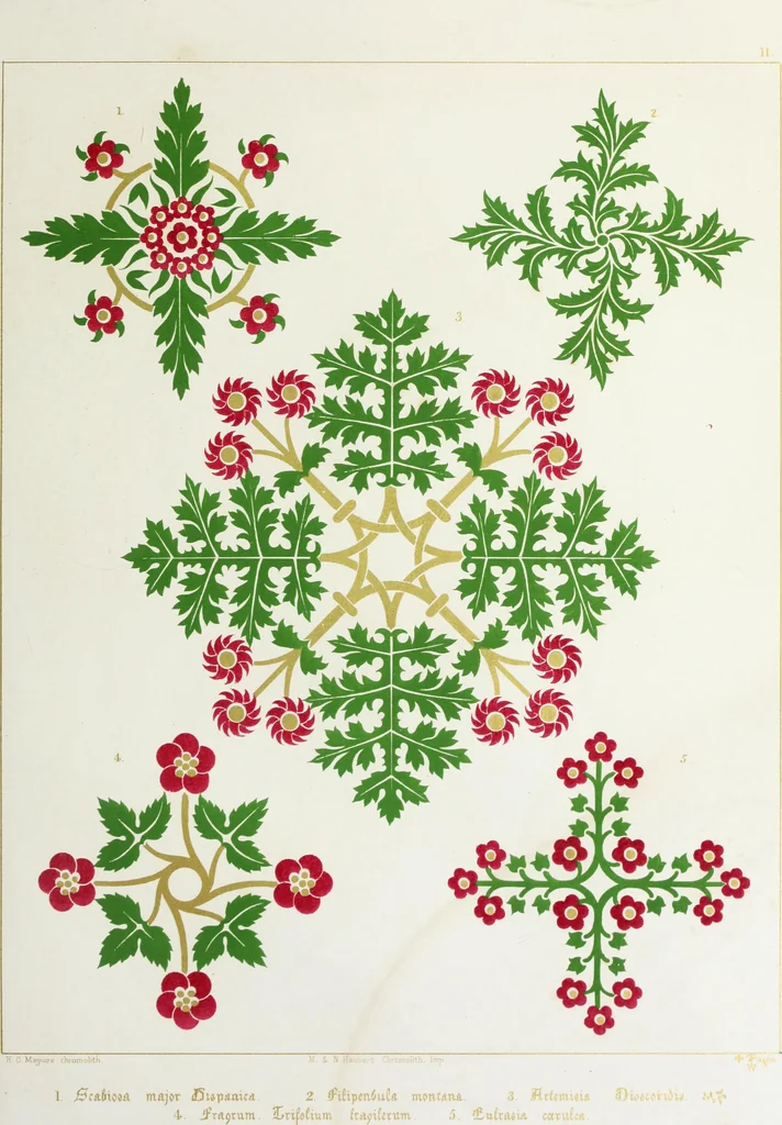 An illustration from Floriated ornament: a series of thirty-one designs, 1849, leaf 34
