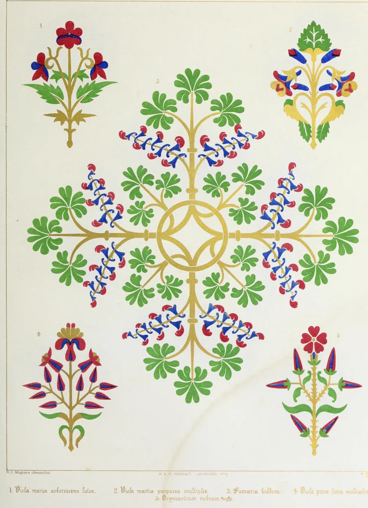 An illustration from Floriated ornament: a series of thirty-one designs, 1849, leaf 38