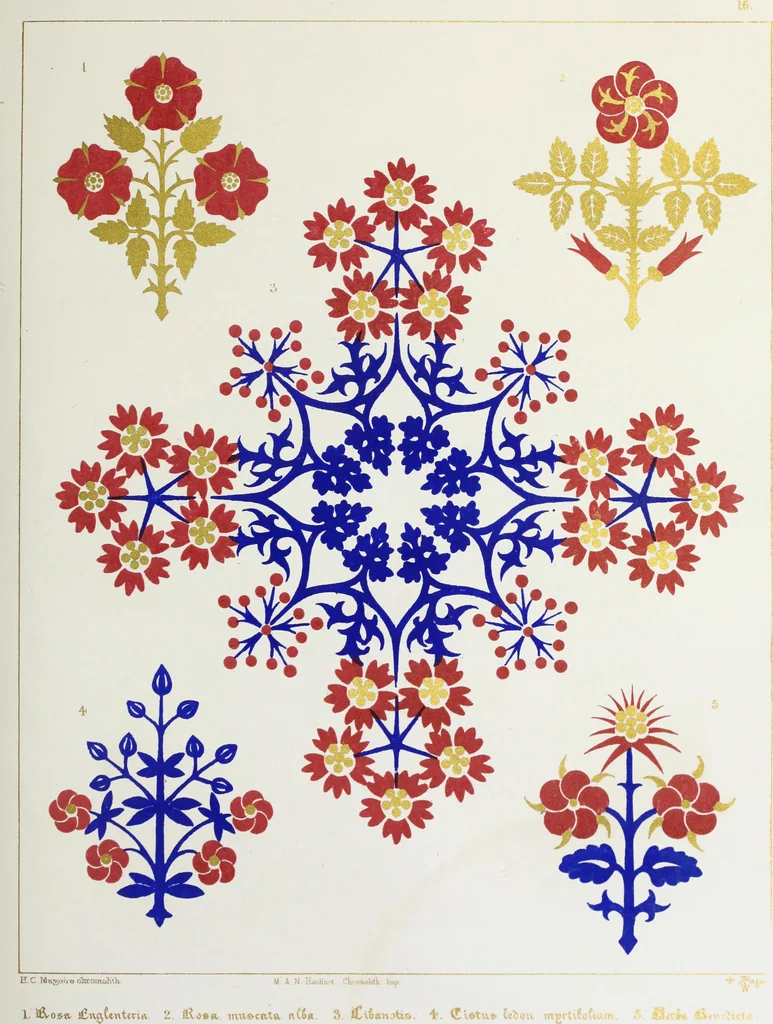 An illustration from Floriated ornament: a series of thirty-one designs, 1849, leaf 44
