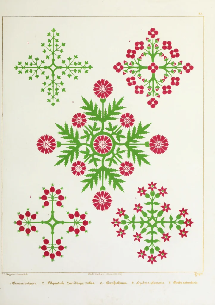 An illustration from Floriated ornament: a series of thirty-one designs, 1849, leaf 58