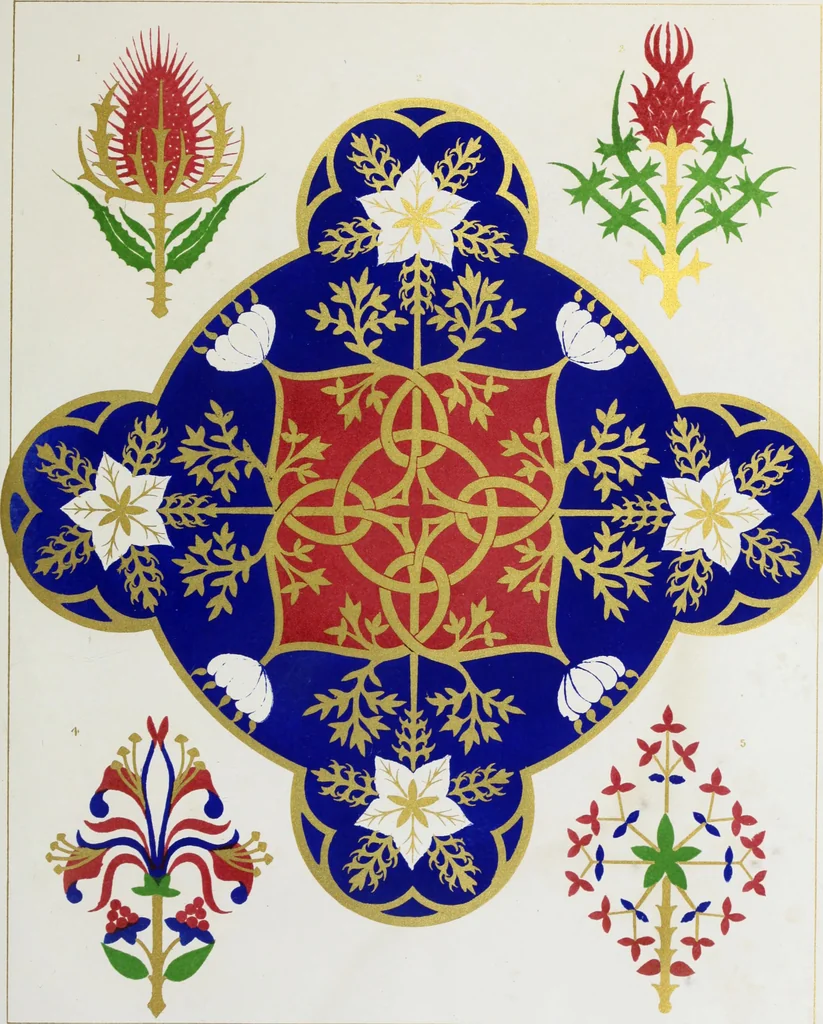 An illustration from Floriated ornament: a series of thirty-one designs, 1849, leaf 64