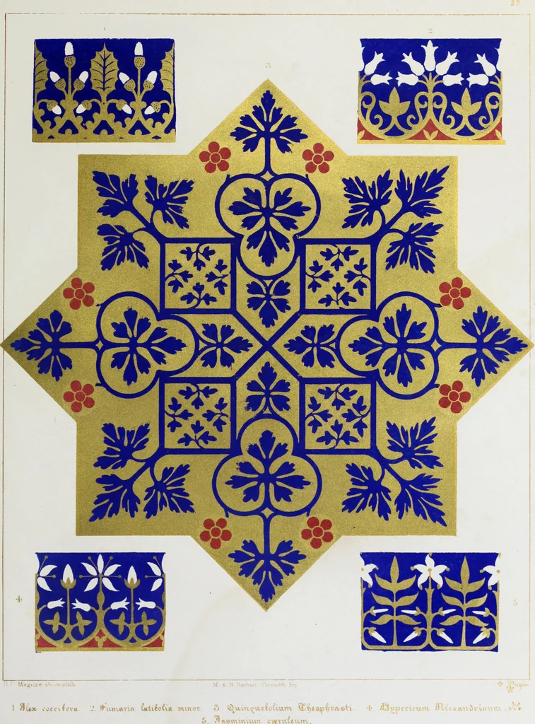An illustration from Floriated ornament: a series of thirty-one designs, 1849, leaf 66