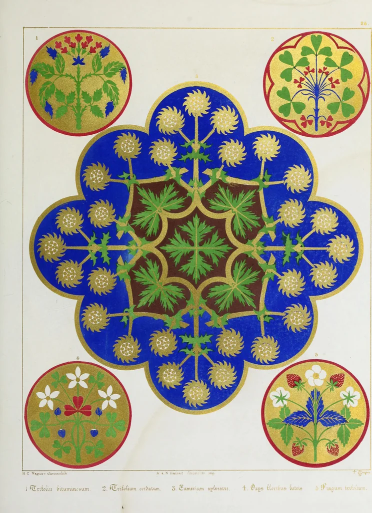 An illustration from Floriated ornament: a series of thirty-one designs, 1849, leaf 68