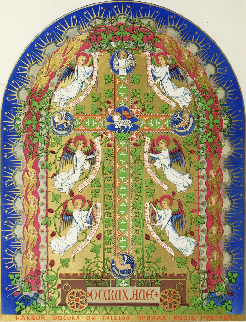 An illustration from Floriated ornament: a series of thirty-one designs, 1849, leaf 7