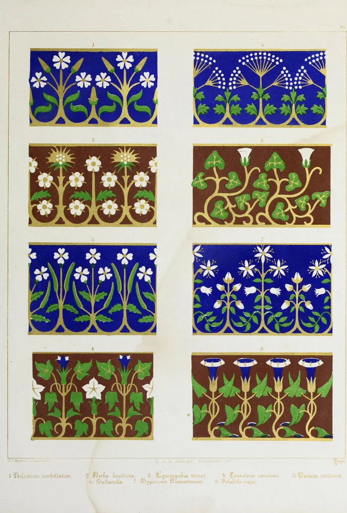 An illustration from Floriated ornament: a series of thirty-one designs, 1849, leaf 72