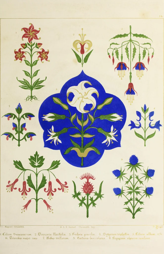 An illustration from Floriated ornament : a series of thirty-one designs, 1875, leaf 105