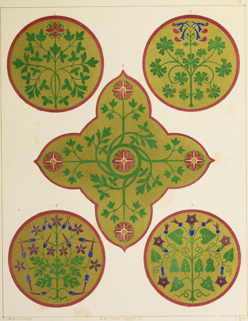 An illustration from Floriated ornament : a series of thirty-one designs, 1875, leaf 109