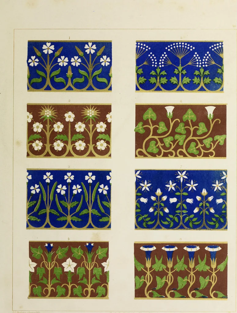An illustration from Floriated ornament : a series of thirty-one designs, 1875, leaf 129