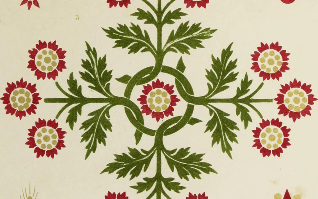 An illustration from Floriated ornament : a series of thirty-one designs, 1875, leaf 77