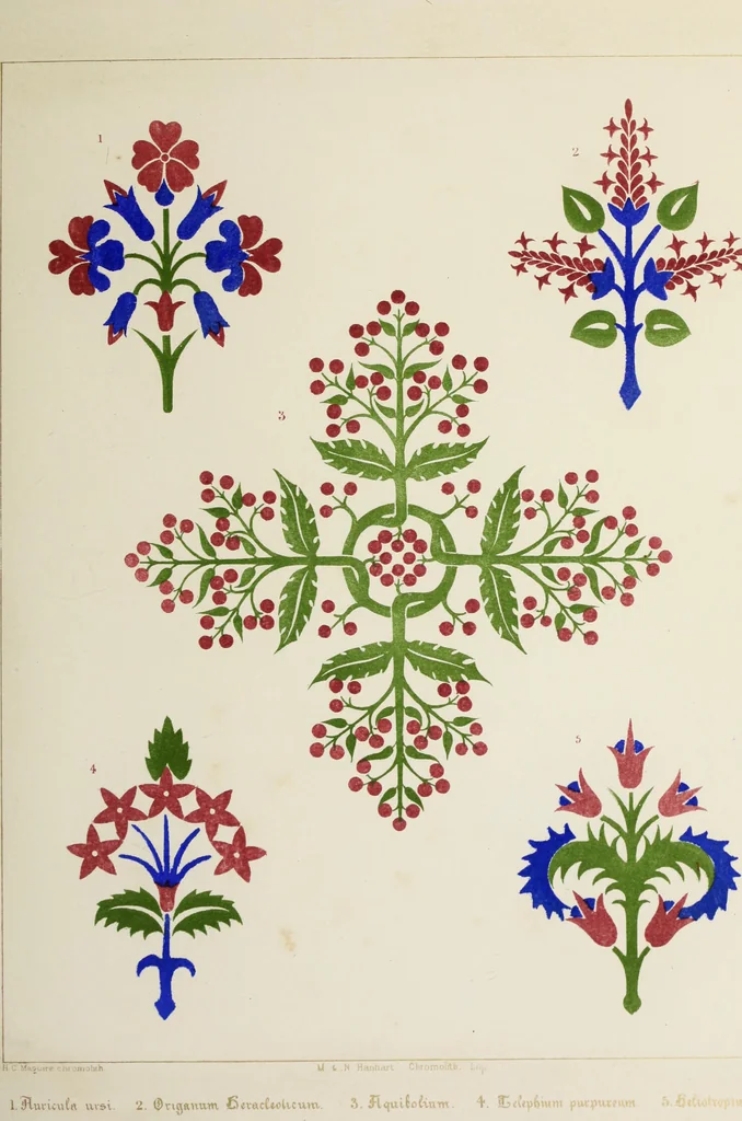 An illustration from Floriated ornament : a series of thirty-one designs, 1875, leaf 81