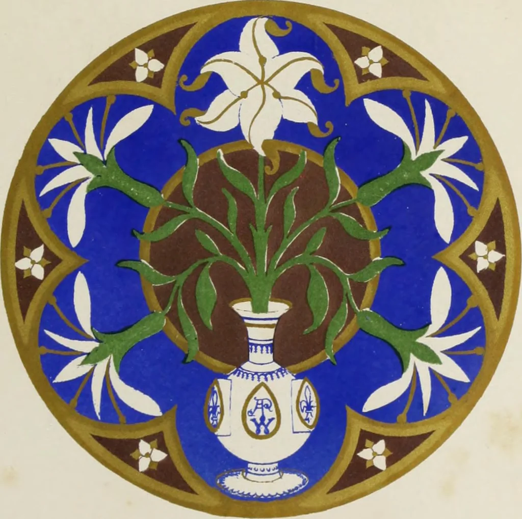 An illustration from Floriated ornament : a series of thirty-one designs, 1875, leaf 9