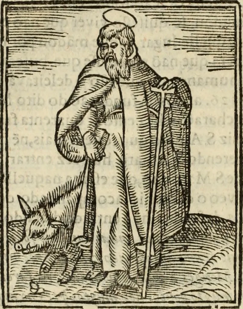 An illustration from Flos sanctorum : historia das vidas de Christo S.N. e de sua Santissima MÃ£y, vidas dos santos e suas festas repartidas pellos doze mezes : com sermoáº½s, & praticas que servem para muytas festas do anno, 1681, leaf 207