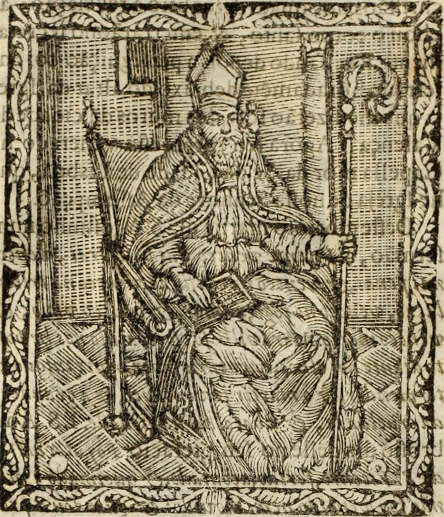 An illustration from Flos sanctorum : historia das vidas de Christo S.N. e de sua Santissima MÃ£y, vidas dos santos e suas festas repartidas pellos doze mezes : com sermoáº½s, & praticas que servem para muytas festas do anno, 1681, leaf 227
