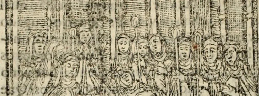 An illustration from Flos sanctorum : historia das vidas de Christo S.N. e de sua Santissima MÃ£y, vidas dos santos e suas festas repartidas pellos doze mezes : com sermoáº½s, & praticas que servem para muytas festas do anno, 1681, leaf 231