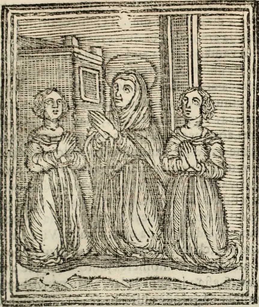 An illustration from Flos sanctorum : historia das vidas de Christo S.N. e de sua Santissima MÃ£y, vidas dos santos e suas festas repartidas pellos doze mezes : com sermoáº½s, & praticas que servem para muytas festas do anno, 1681, leaf 306