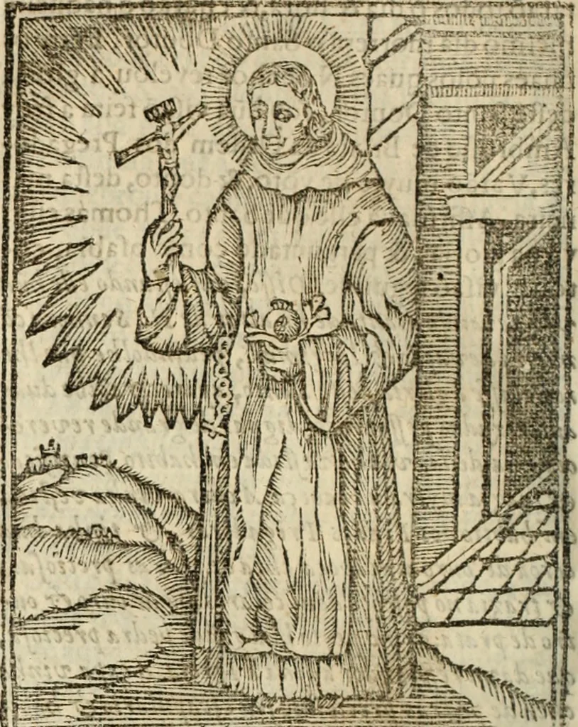 An illustration from Flos sanctorum : historia das vidas de Christo S.N. e de sua Santissima MÃ£y, vidas dos santos e suas festas repartidas pellos doze mezes : com sermoáº½s, & praticas que servem para muytas festas do anno, 1681, leaf 339