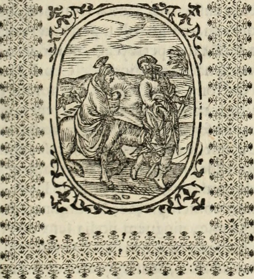 An illustration from Flos sanctorum : historia das vidas de Christo S.N. e de sua Santissima MÃ£y, vidas dos santos e suas festas repartidas pellos doze mezes : com sermoáº½s, & praticas que servem para muytas festas do anno, 1681, leaf 376