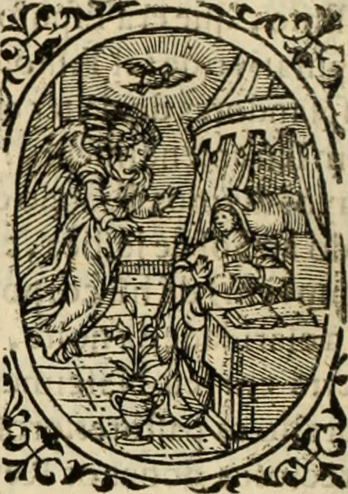 An illustration from Flos sanctorum : historia das vidas de Christo S.N. e de sua Santissima MÃ£y, vidas dos santos e suas festas repartidas pellos doze mezes : com sermoáº½s, & praticas que servem para muytas festas do anno, 1681, leaf 381