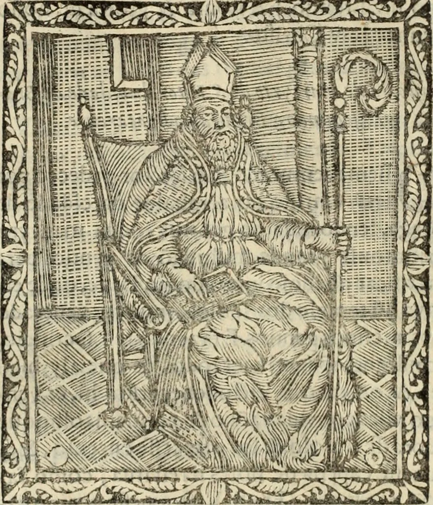 An illustration from Flos sanctorum : historia das vidas de Christo S.N. e de sua Santissima MÃ£y, vidas dos santos e suas festas repartidas pellos doze mezes : com sermoáº½s, & praticas que servem para muytas festas do anno, 1681, leaf 439