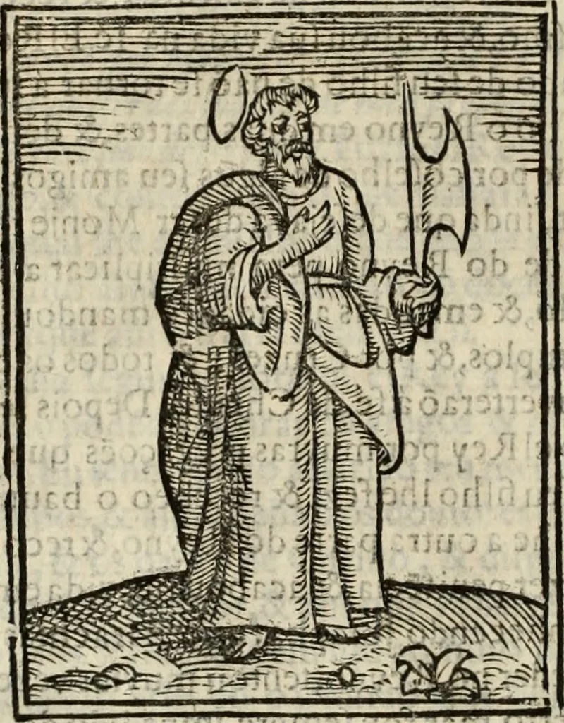 An illustration from Flos sanctorum : historia das vidas de Christo S.N. e de sua Santissima MÃ£y, vidas dos santos e suas festas repartidas pellos doze mezes : com sermoáº½s, & praticas que servem para muytas festas do anno, 1681, leaf 467