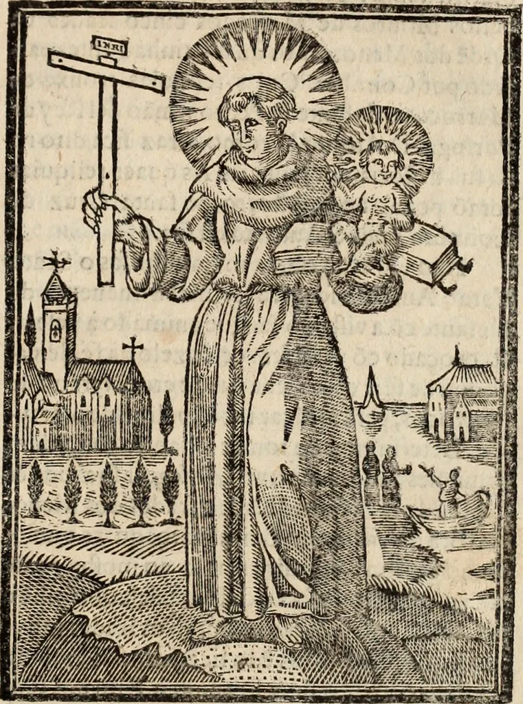 An illustration from Flos sanctorum : historia das vidas de Christo S.N. e de sua Santissima MÃ£y, vidas dos santos e suas festas repartidas pellos doze mezes : com sermoáº½s, & praticas que servem para muytas festas do anno, 1681, leaf 542