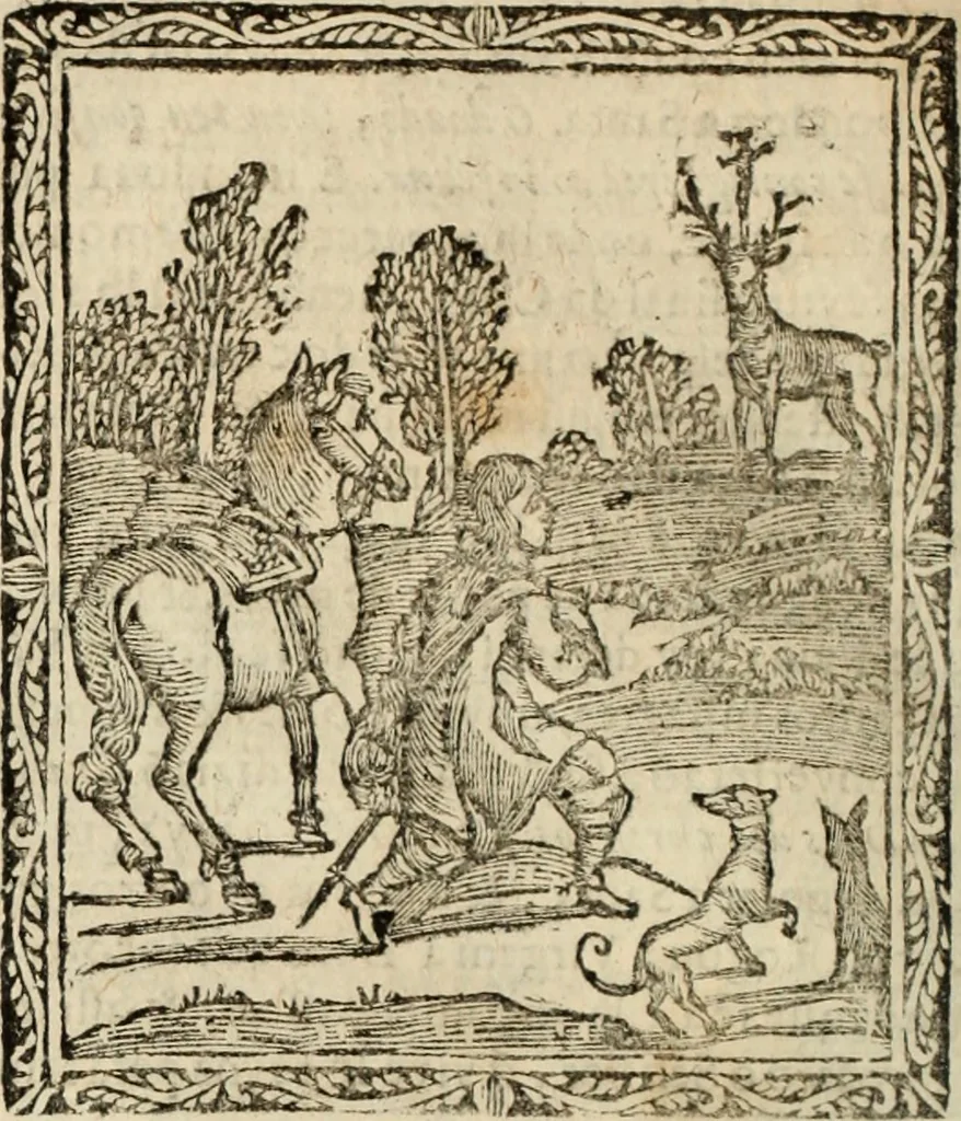 An illustration from Flos sanctorum : historia das vidas de Christo S.N. e de sua Santissima MÃ£y, vidas dos santos e suas festas repartidas pellos doze mezes : com sermoáº½s, & praticas que servem para muytas festas do anno, 1681, leaf 595