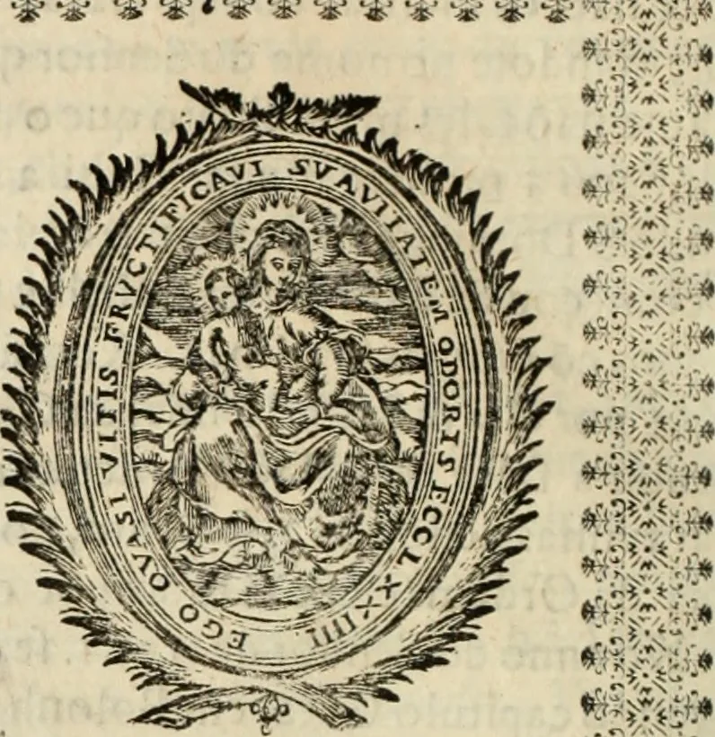 An illustration from Flos sanctorum : historia das vidas de Christo S.N. e de sua Santissima MÃ£y, vidas dos santos e suas festas repartidas pellos doze mezes : com sermoáº½s, & praticas que servem para muytas festas do anno, 1681, leaf 657
