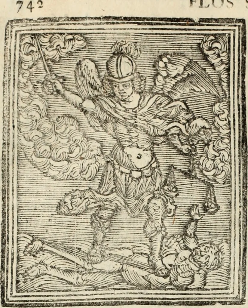An illustration from Flos sanctorum : historia das vidas de Christo S.N. e de sua Santissima MÃ£y, vidas dos santos e suas festas repartidas pellos doze mezes : com sermoáº½s, & praticas que servem para muytas festas do anno, 1681, leaf 749