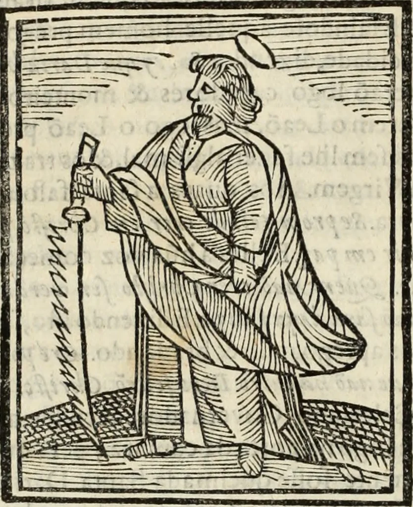 An illustration from Flos sanctorum : historia das vidas de Christo S.N. e de sua Santissima MÃ£y, vidas dos santos e suas festas repartidas pellos doze mezes : com sermoáº½s, & praticas que servem para muytas festas do anno, 1681, leaf 797