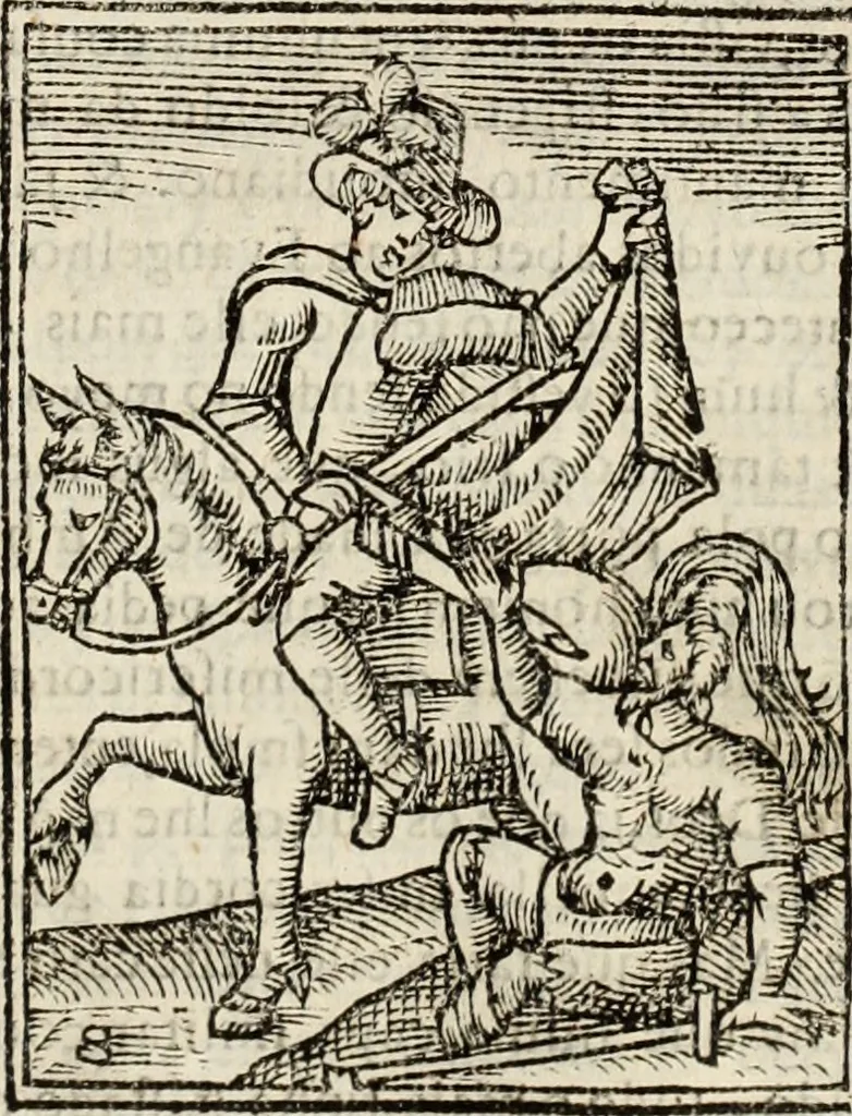 An illustration from Flos sanctorum : historia das vidas de Christo S.N. e de sua Santissima MÃ£y, vidas dos santos e suas festas repartidas pellos doze mezes : com sermoáº½s, & praticas que servem para muytas festas do anno, 1681, leaf 810