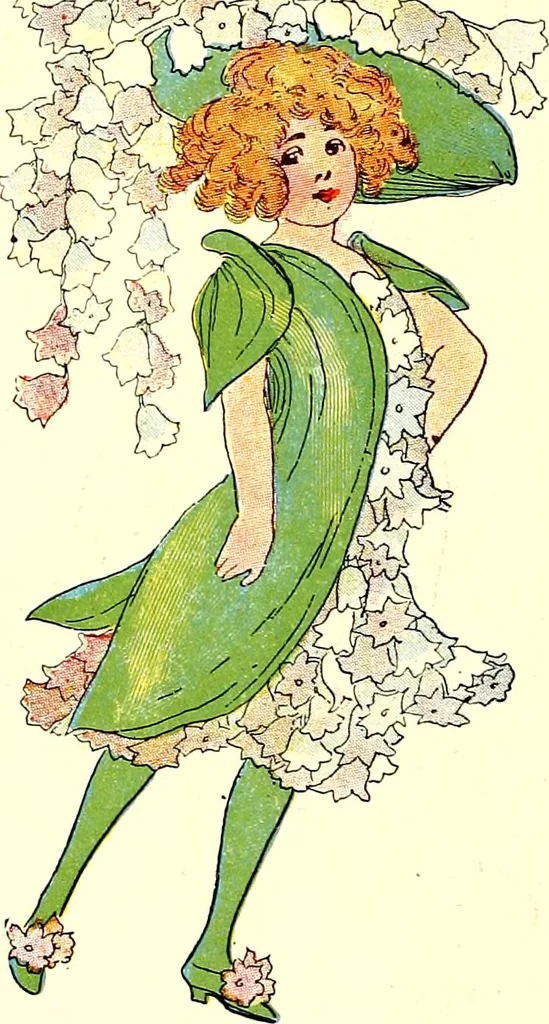 An illustration from Flower children; the little cousins of the field and garden, 1910, leaf 18