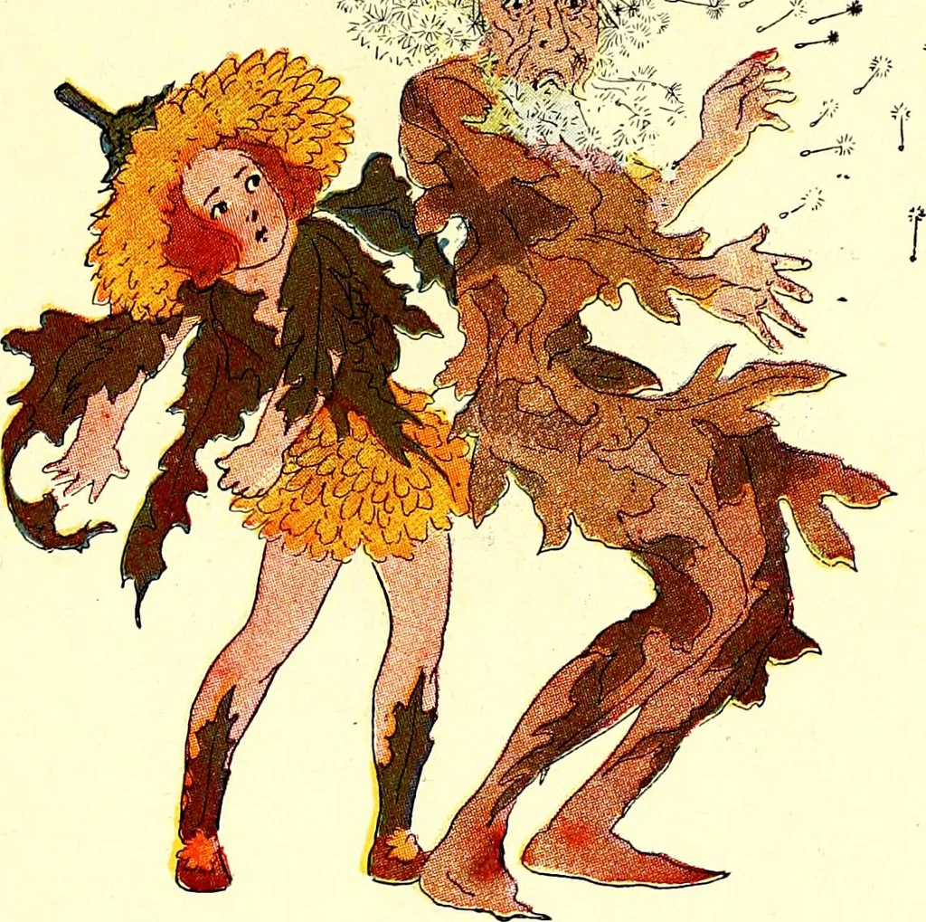 An illustration from Flower children; the little cousins of the field and garden, 1910, leaf 21