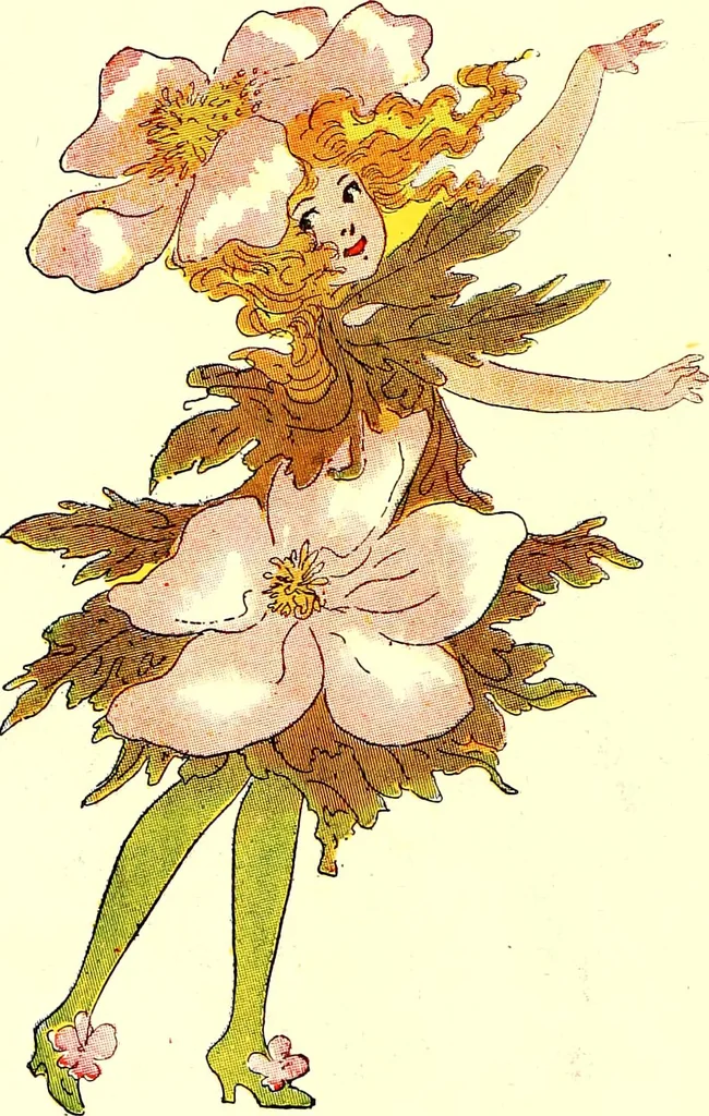 An illustration from Flower children; the little cousins of the field and garden, 1910, leaf 22
