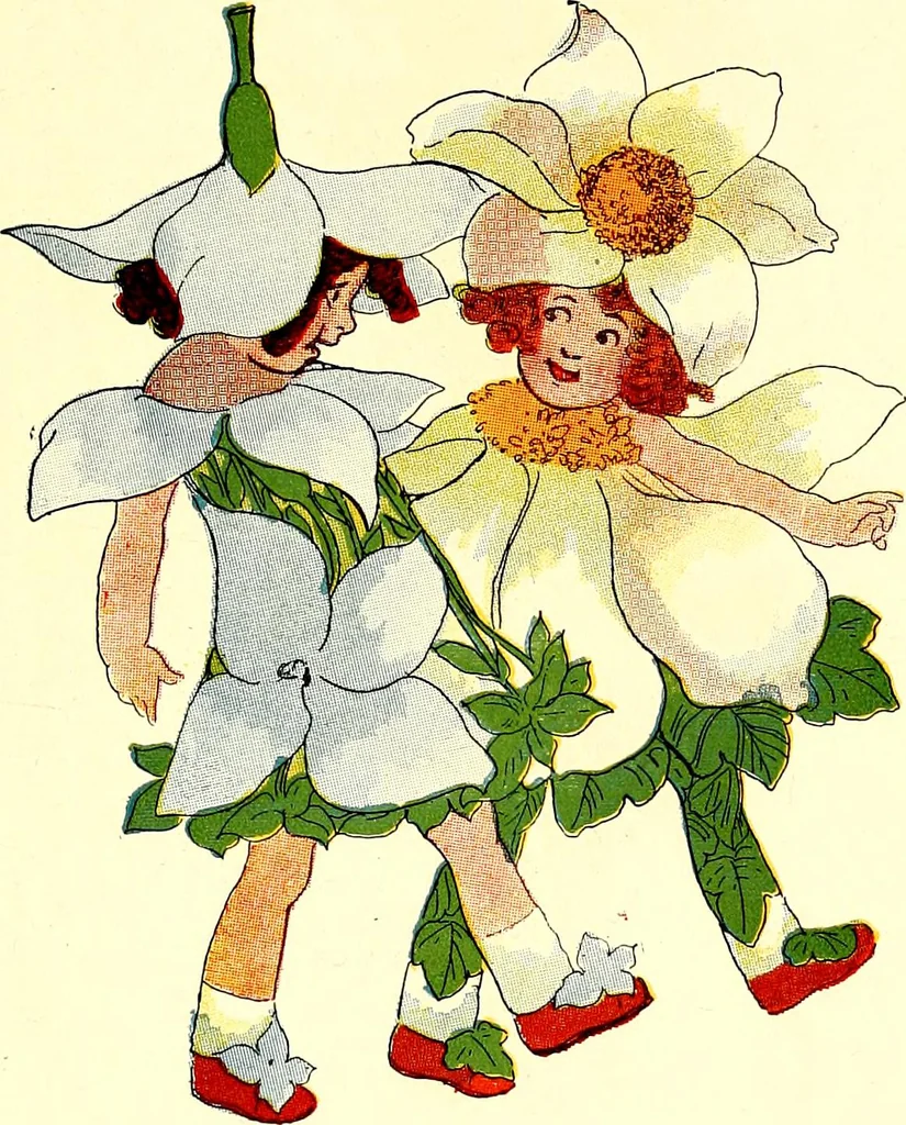 An illustration from Flower children; the little cousins of the field and garden, 1910, leaf 23