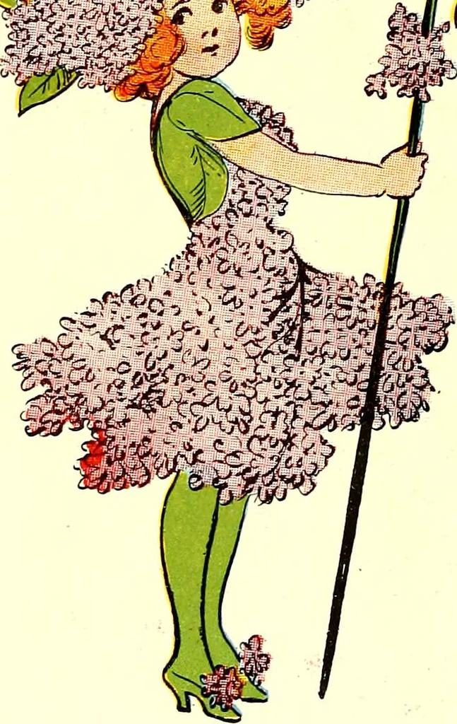 An illustration from Flower children; the little cousins of the field and garden, 1910, leaf 24