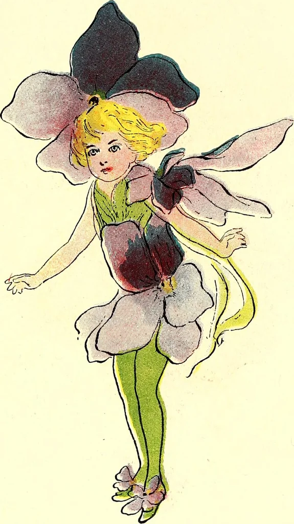 An illustration from Flower children; the little cousins of the field and garden, 1910, leaf 27