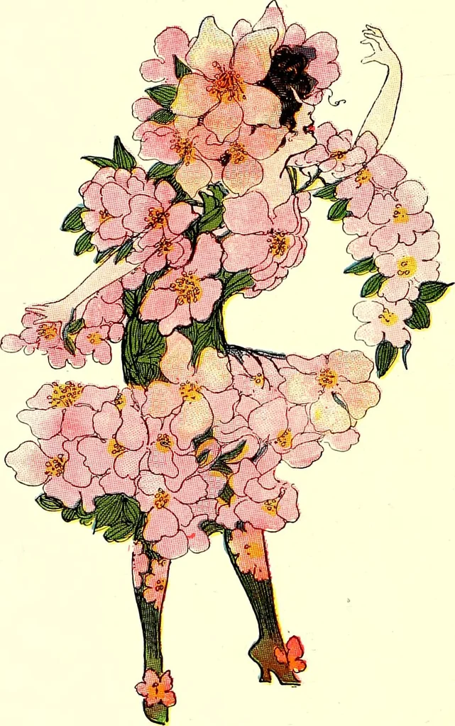 An illustration from Flower children; the little cousins of the field and garden, 1910, leaf 32
