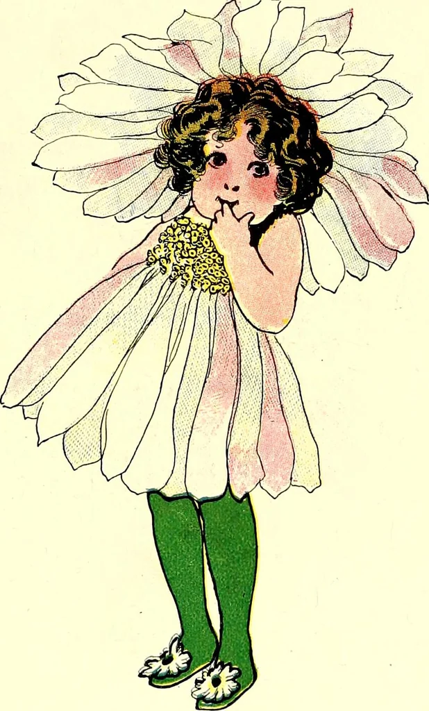An illustration from Flower children; the little cousins of the field and garden, 1910, leaf 33