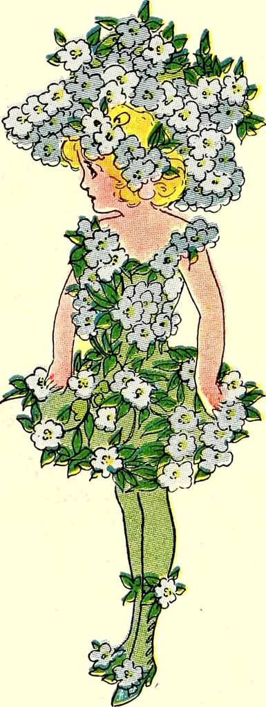 An illustration from Flower children; the little cousins of the field and garden, 1910, leaf 36