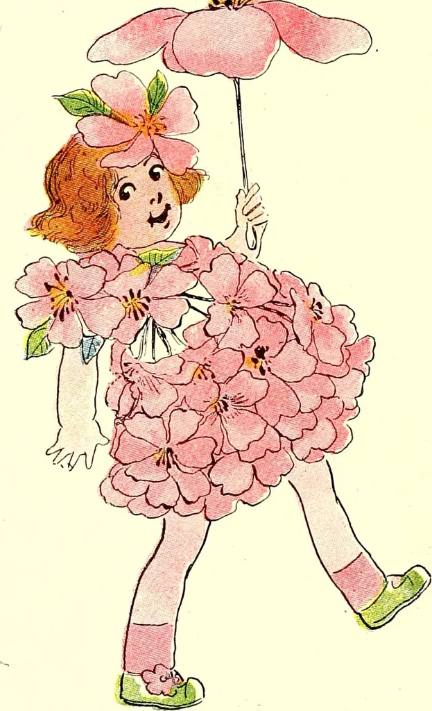 An illustration from Flower children; the little cousins of the field and garden, 1910, leaf 38