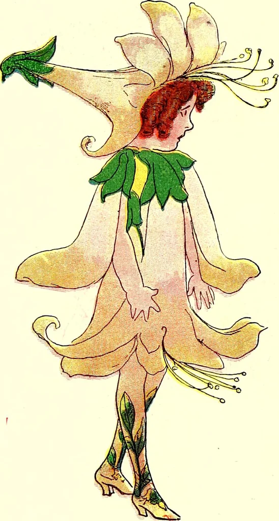 An illustration from Flower children; the little cousins of the field and garden, 1910, leaf 40