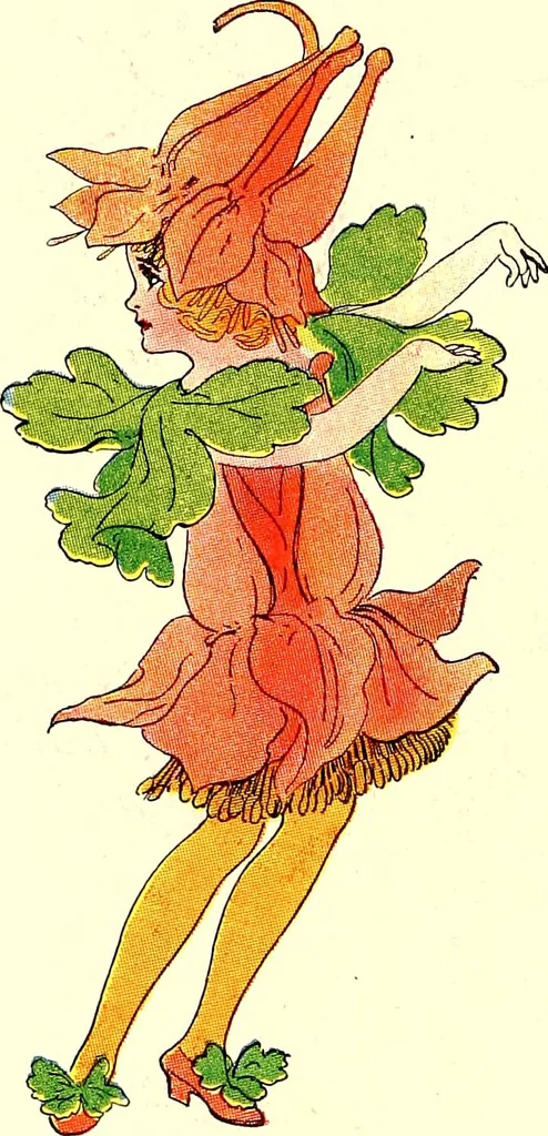 An illustration from Flower children; the little cousins of the field and garden, 1910, leaf 42