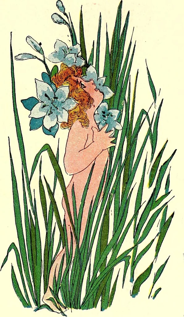 An illustration from Flower children; the little cousins of the field and garden, 1910, leaf 43