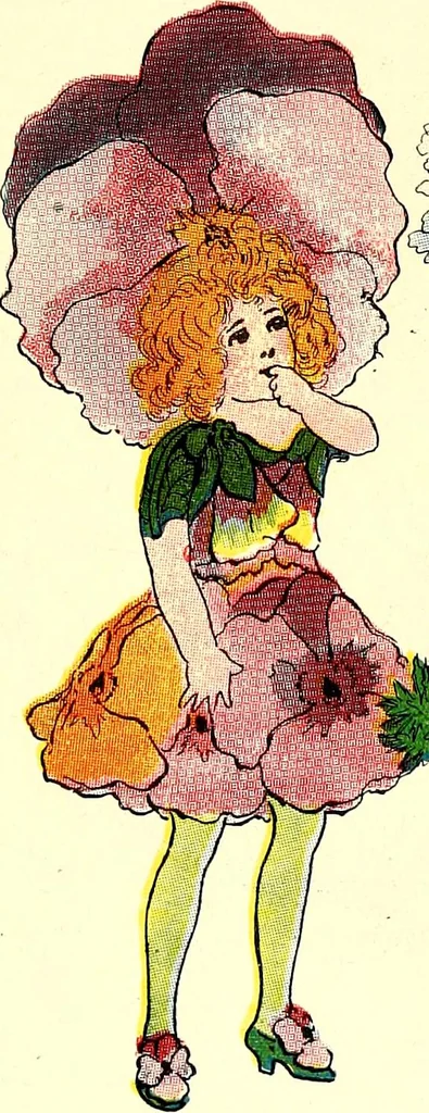 An illustration from Flower children; the little cousins of the field and garden, 1910, leaf 45