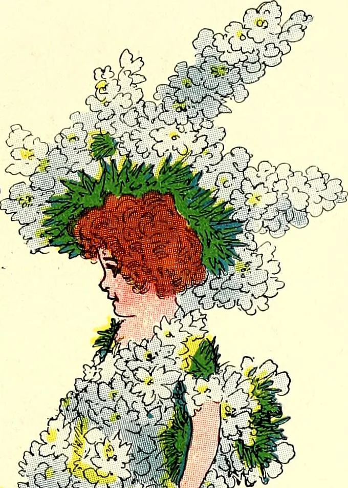 An illustration from Flower children; the little cousins of the field and garden, 1910, leaf 45