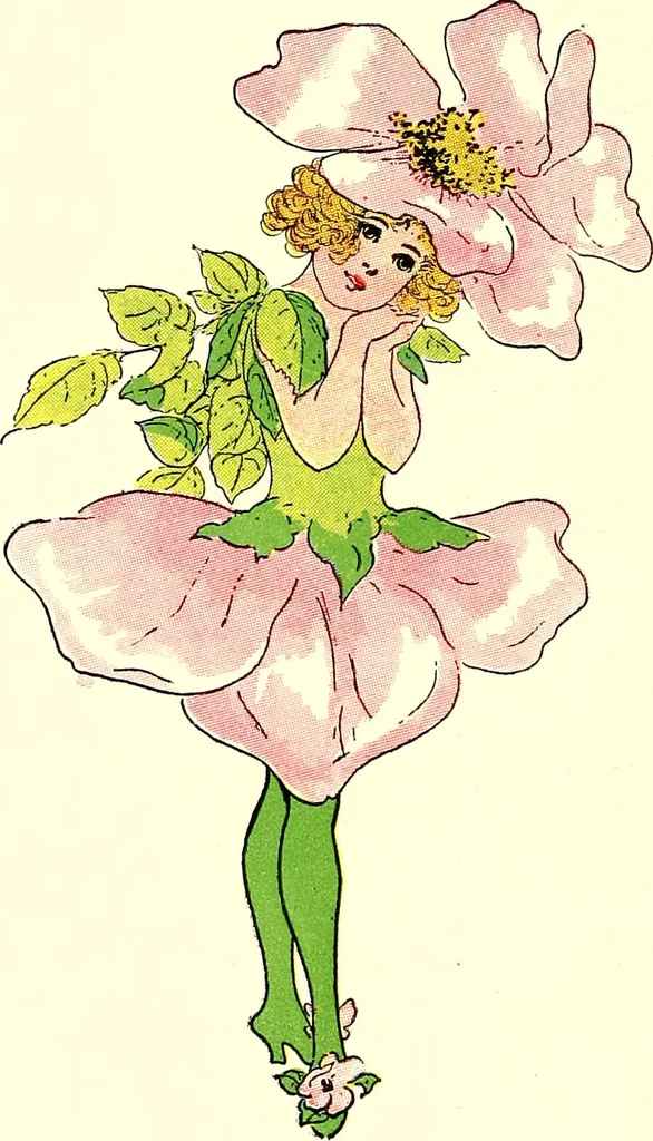 An illustration from Flower children; the little cousins of the field and garden, 1910, leaf 46